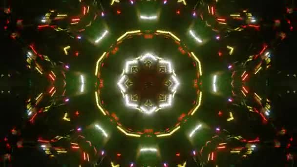 Kaleidoskop-Videohintergrund für VJ — Stockvideo