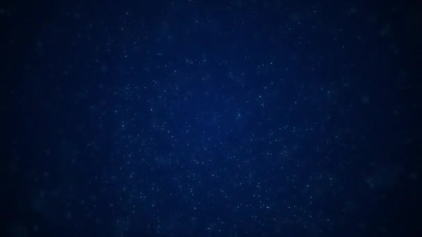 Abstrakter Hintergrund dunkelblau mit Bewegungspartikeln. Looping-Animation. — Stockvideo
