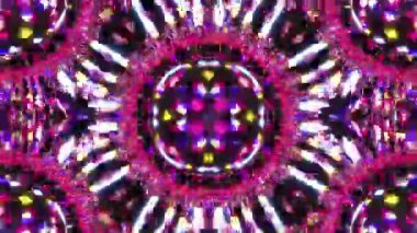 Vj Döngü Mor Neon Kaleydoskop. Kusursuz animasyon.