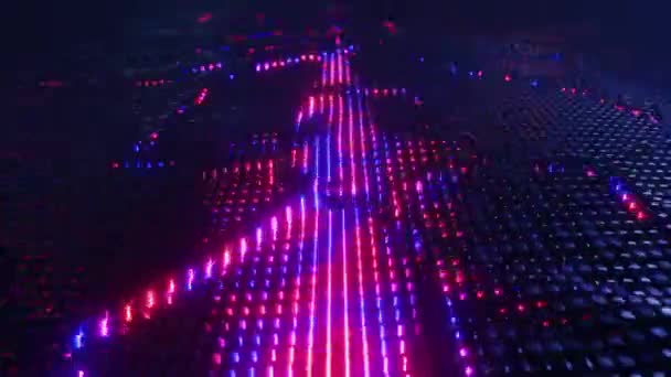 Visualisation audio sous forme d'ondes lumineuses. Animation en boucle infinie. — Video