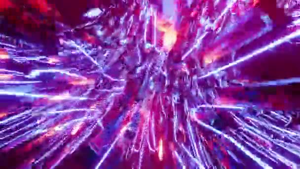 Zburând în interiorul Hadron Collider. Animație cu buclă infinită. — Videoclip de stoc