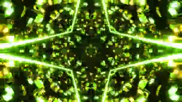 Green Neon Motion Background Vj Loop. Infinitely looped animation. — Video Stock