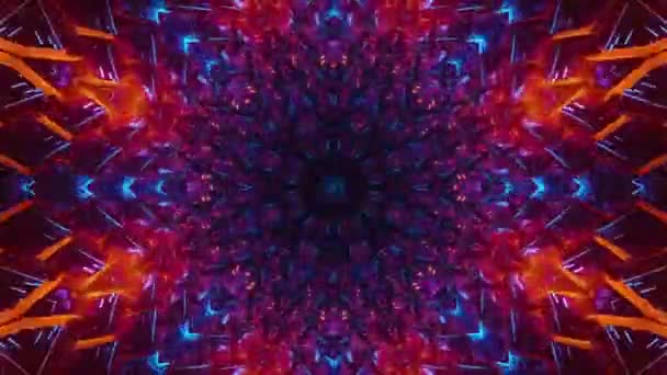 Red Blue Neon Motion Background Vj Loop. Infinitely looped animation. — Video