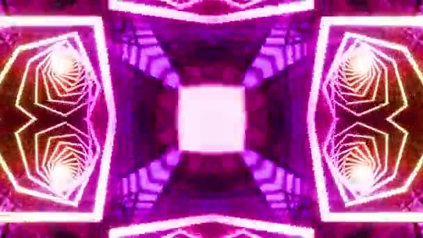 Purple Neon Motion Achtergrond Vj Loop. Oneindig lussen animatie. — Stockvideo