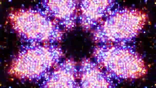 五彩斑斓的圆点随着音乐的节拍移动 无限环绕着动画 — 图库视频影像