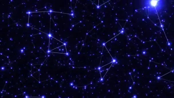 Zburând Spațiul Cosmic Animație Fără Sudură — Videoclip de stoc