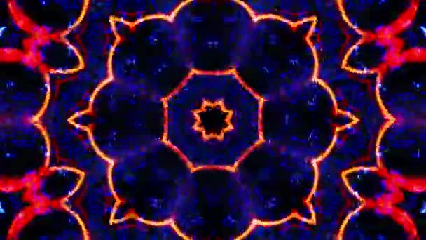 Flying Tunnel Shimmering Rings Kaleidoscope Loop — 图库视频影像