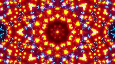 Animated wave moving structure of blue cubes with glare and radiance. Kaleidoscope VJ loop.