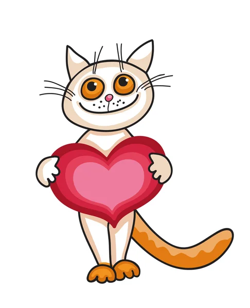 Chat et amour — Image vectorielle