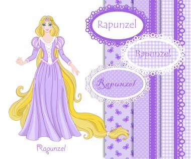 Beautiful princess Rapunzel clipart