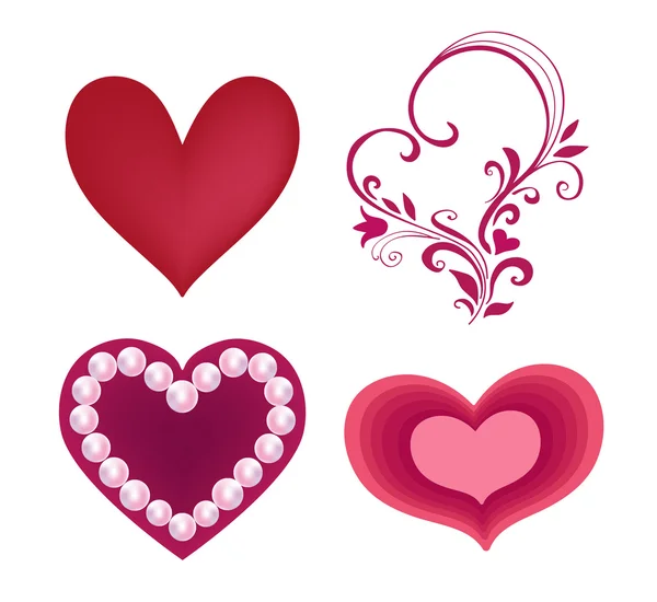 Happy Valentines Day, Love vector set — Stock Vector