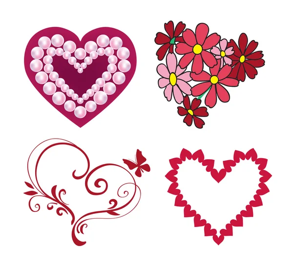 Happy Valentines Day, Love vector set — Stock Vector