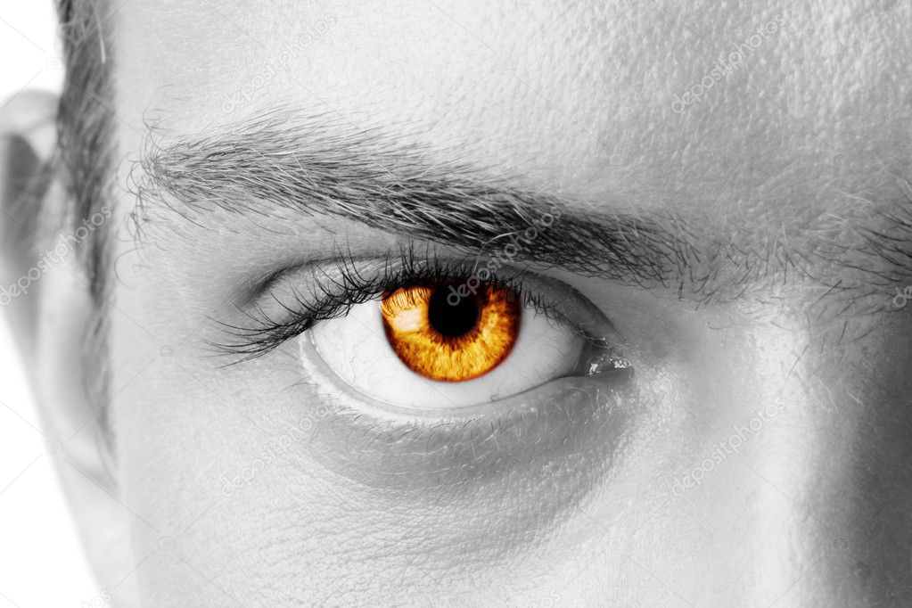 Amber man's eye