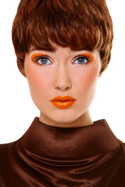 Oranje make-up — Stockfoto