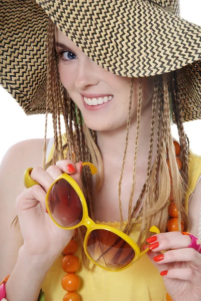 Dívka s sluneční brýle — Stock fotografie