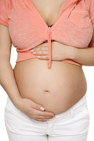 Beautiful pregnant tummy — Stock Photo, Image