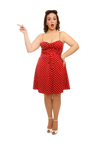 Plus-size pin-up — Stock Photo, Image