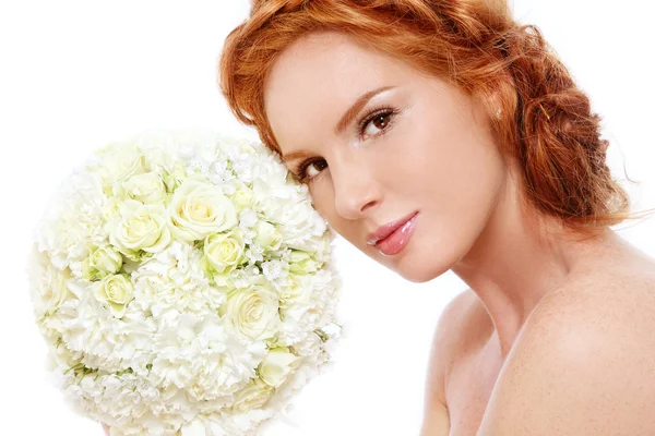 Redhead bride — Stock Photo, Image