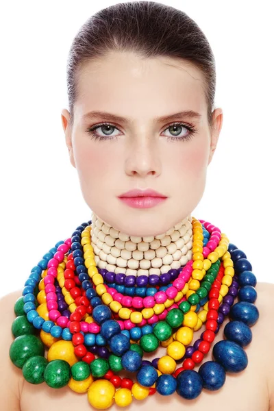 Beauty in necklaces — Stock Photo, Image