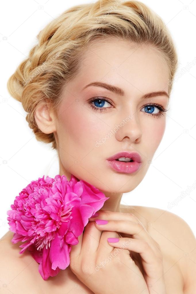 Girl with peony