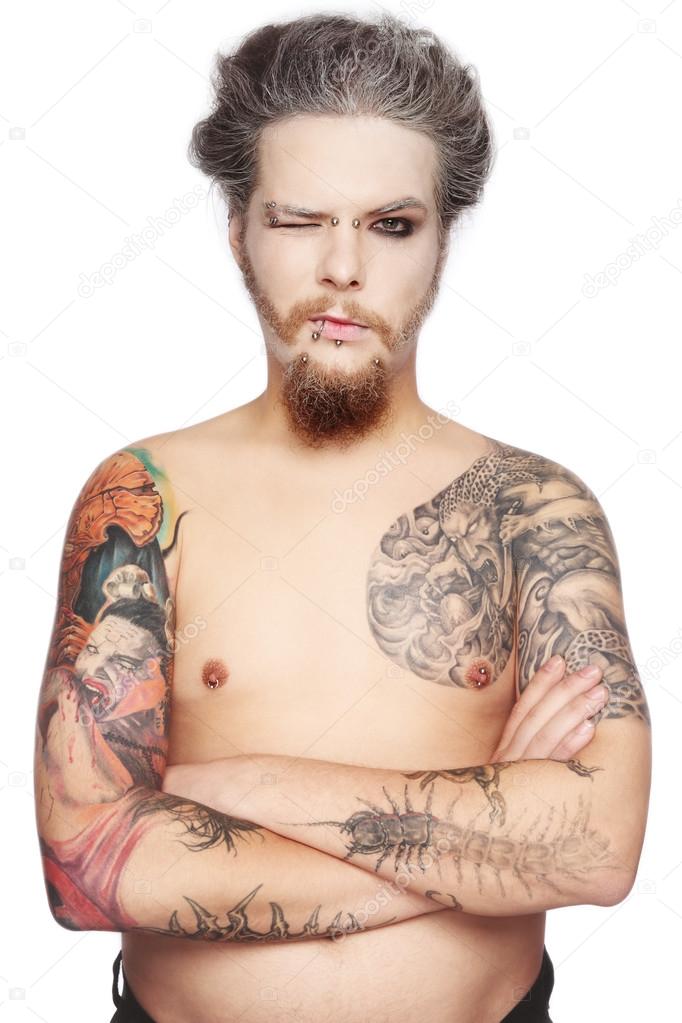 Man with tattoos