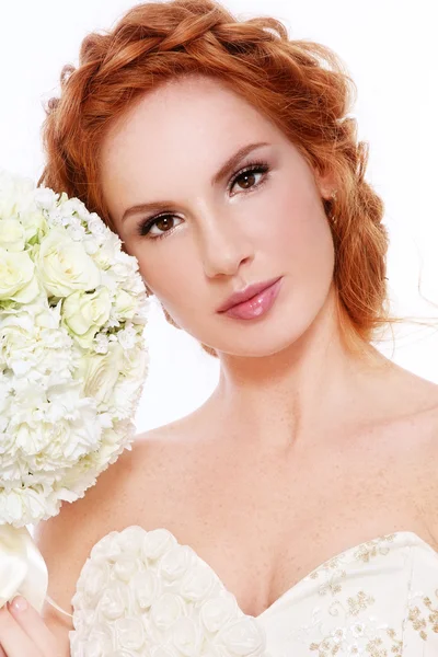 Redhead bruid — Stockfoto