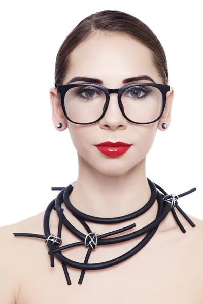 Girl in glasses — Stock Photo, Image