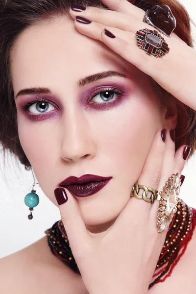 Flickan med fancy make-up — Stockfoto