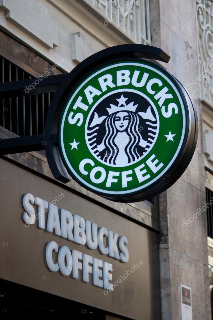 VALENCIA, SPAIN - JANUARY 27, 2014: Exterior of a Starbucks Coffee coffeehouse. Starbucks is the largest coffeehouse company in the world, with 20,891 stores in 62 countries (2013).