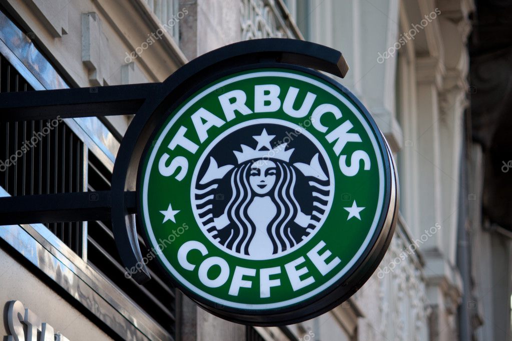 VALENCIA, SPAIN - JANUARY 27, 2014: Exterior of a Starbucks Coffee coffeehouse. Starbucks is the largest coffeehouse company in the world, with 20,891 stores in 62 countries (2013).