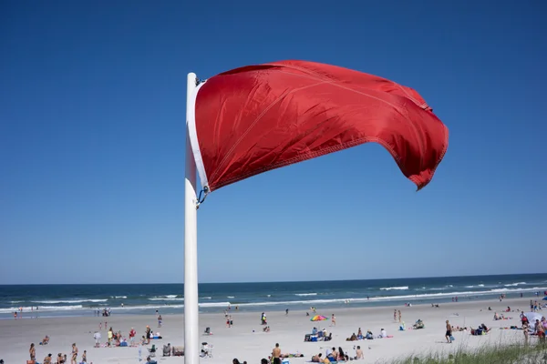 Red Warning Flag — Stock Photo, Image