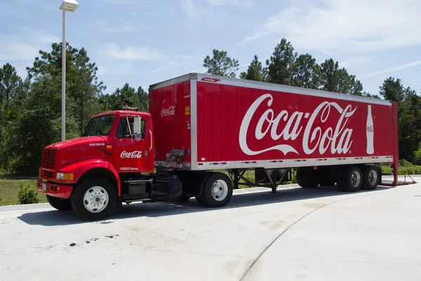 Coca cola camion — Foto Stock