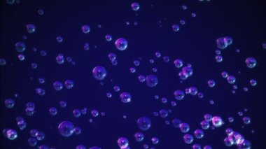 Tiny Modern Soyut Bubbles Reveal with Loop and Alpha Channel. Son 15 saniyelik döngü ve alfa kanal mat ile modern parlak baloncukların stilize gösterimi.