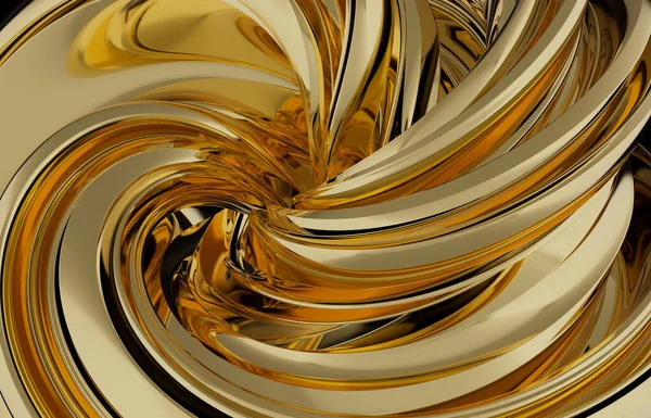 Parlak altın dokusuyla oluşturulmuş üç boyutlu bir şekil..