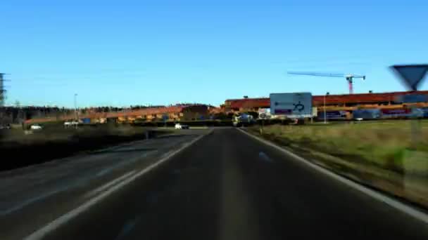 고속도로 날 시간 경과에 운전 — 비디오