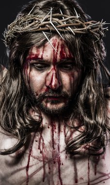 İsa'nın tutkusu gösterimi. Calvary ve relig