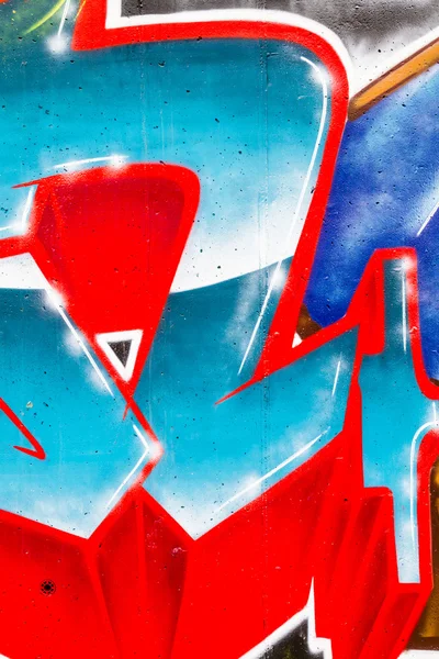 Colorful graffiti, abstract grunge graffiti background — Stock Photo, Image