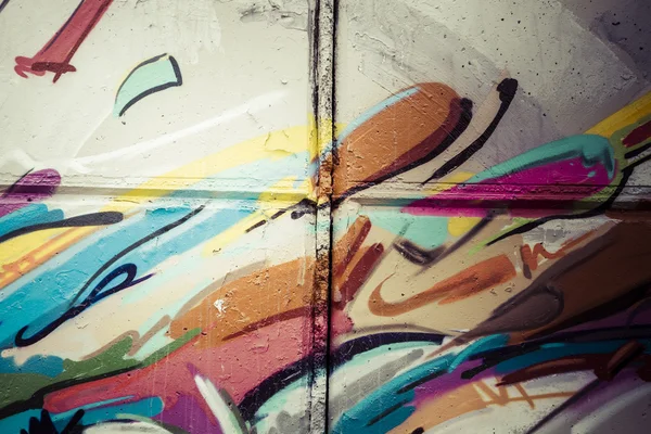 Graffiti colorido, fundo de graffiti grunge abstrato — Fotografia de Stock