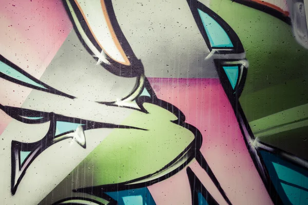 Kleurrijke graffiti, abstracte grunge grafiti achtergrond — Stockfoto