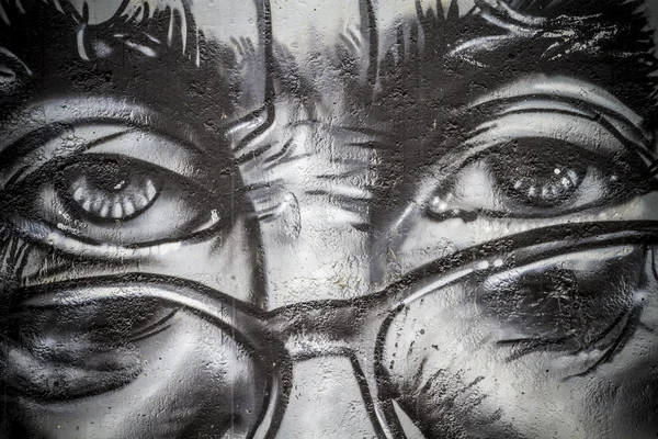 Barevné graffiti, abstraktní grunge streetart pozadí — Stock fotografie