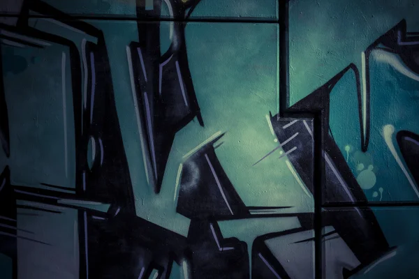 Hielo azul, graffiti colorido, fondo de graffiti grunge abstracto —  Fotos de Stock