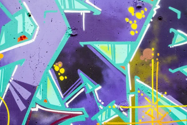 Kleurrijke graffiti, abstracte grunge graffiti achtergrond — Stockfoto