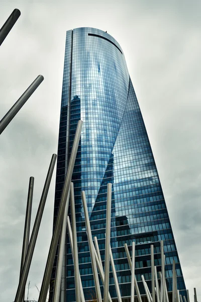 Cuatro torres geschäftsbereich, madrid spanien — Stockfoto