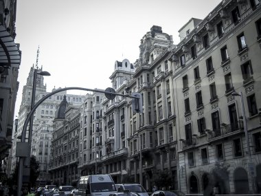 Gran via, Madrid, İspanya, Avrupa'nın başkenti sokak.
