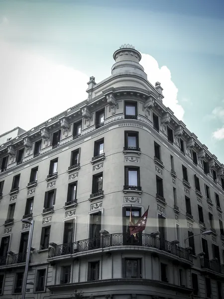 Gran Via, улица в Мадриде, столице Испании, Европа . — стоковое фото