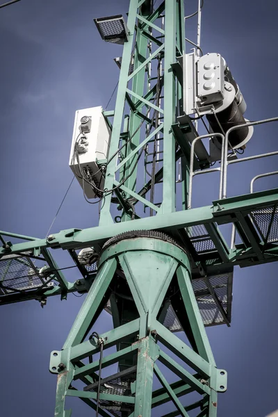 Industrial Crane, under construction building, machine — Stock Photo, Image
