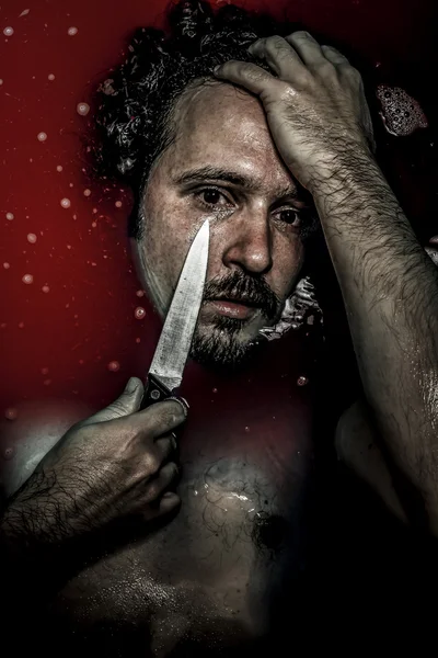 Conceito de homem suicida — Fotografia de Stock