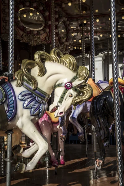 Carousel horses in Madrid, Spain — Stock Photo, Image