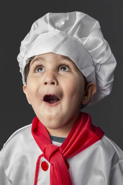 Kleine jongen bereiden van gezond voedsel — Stockfoto