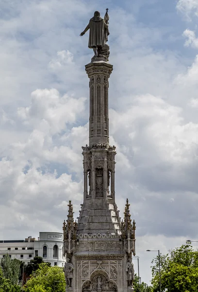 Colon Anıtı Madrid, İspanya — Stok fotoğraf